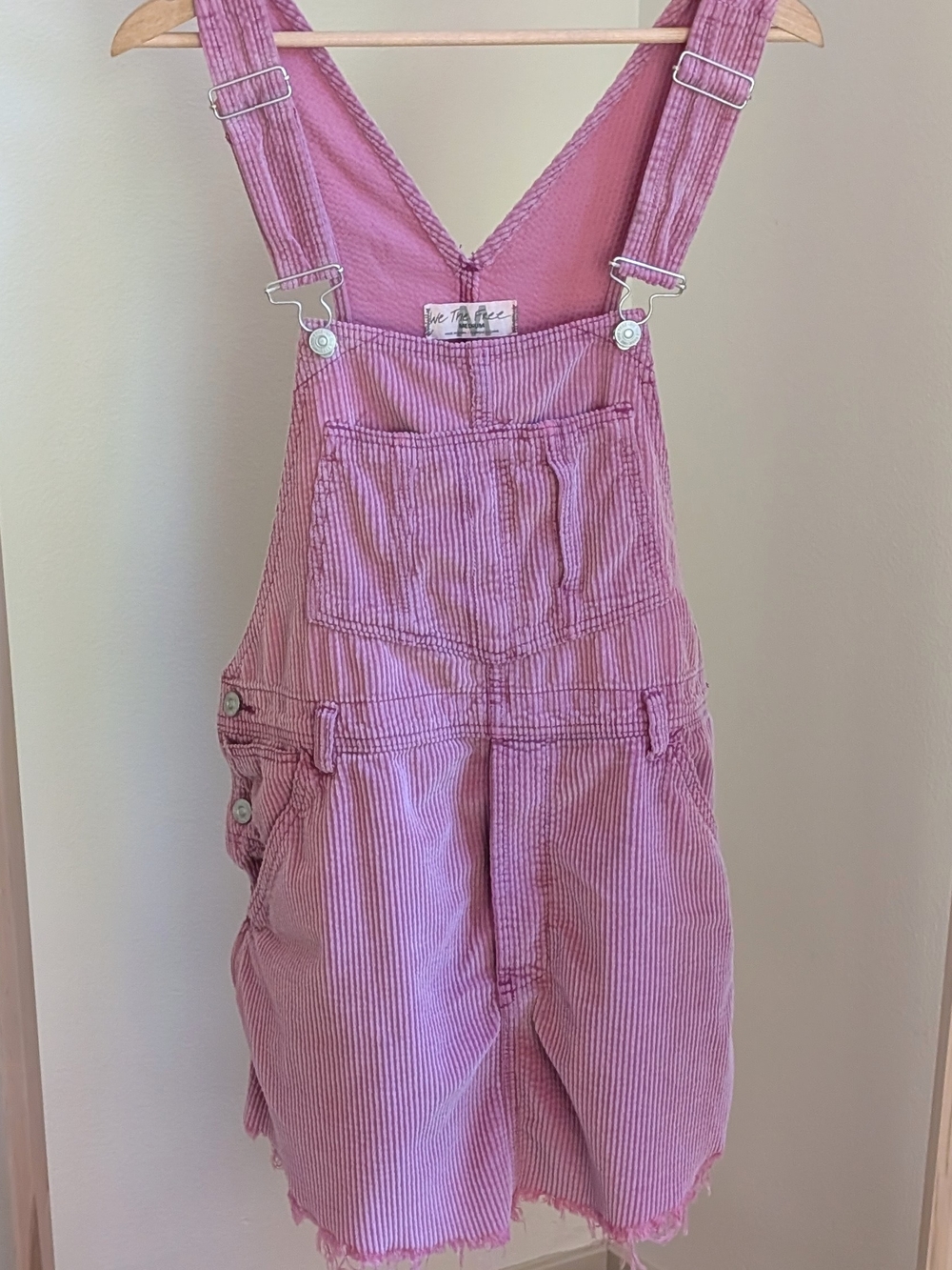 Free People x We The Free Baxter Corduroy Jumper Mini Dress In Light Pink - M - Picture 2 of 7
